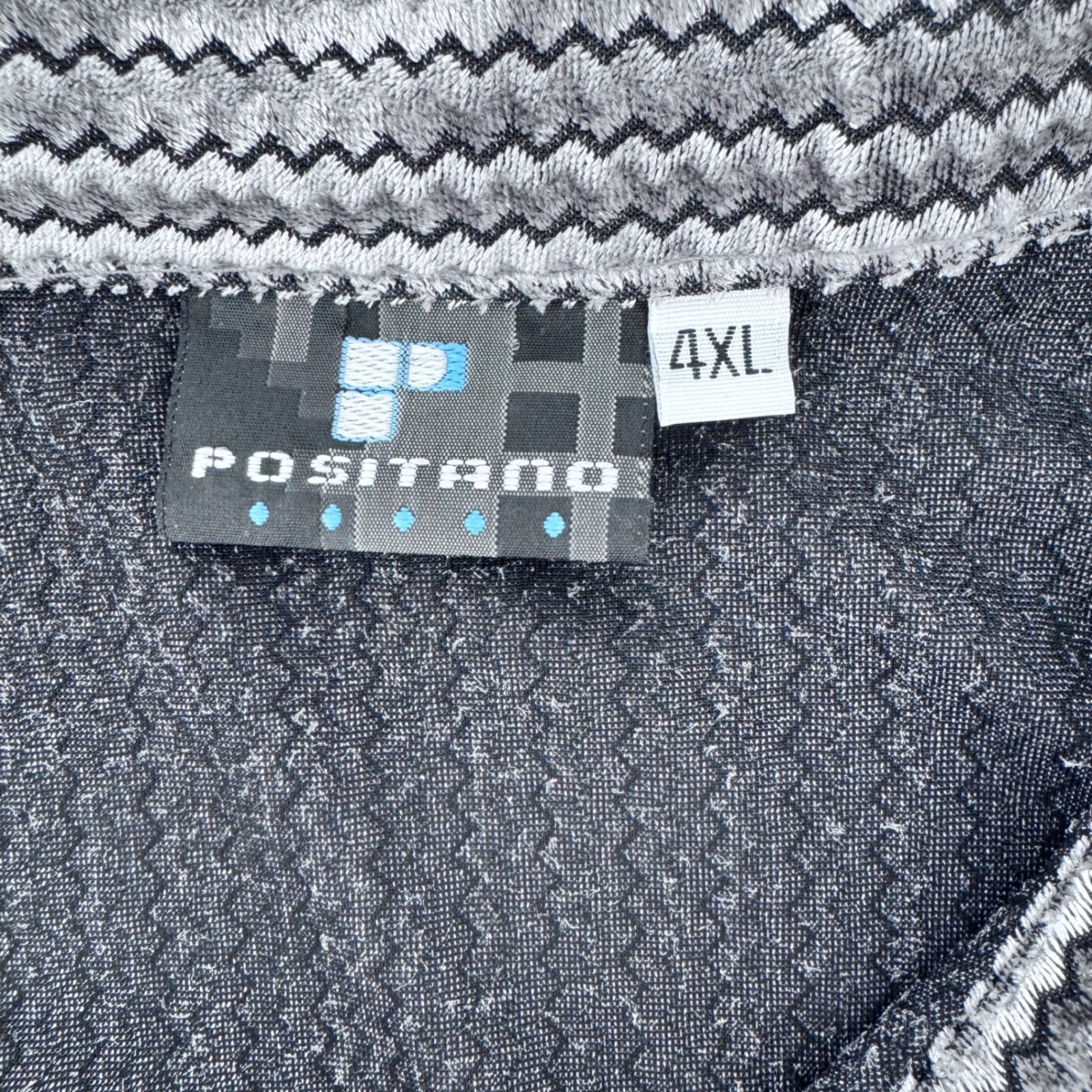 Vtg Positano Mens Iridescent Velvet Geometric Button Up Shirt Made In Usa 4xl — image 6 of 8